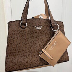 Guess Bascom Signature Coated Canvas Tote Bag
